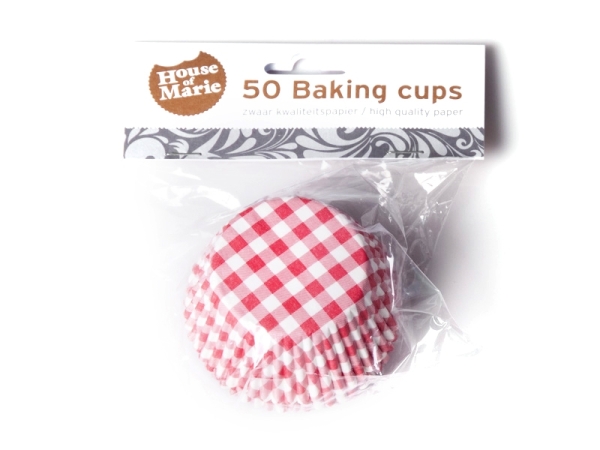 Cupcake Backförmchen - Rot Gingham