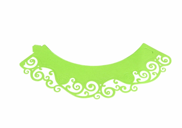 Cupcake Wrappers - Swirls Light Green