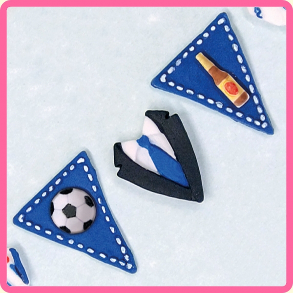 Silicone Mould - Bunting for Boys