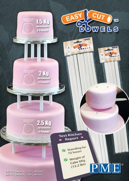 Easy Cut Dowels / Pack of 8 / 40cm
