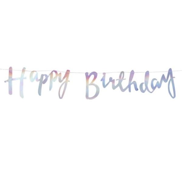 Bunting - Happy Birthday / Iridescent