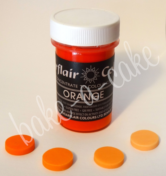 Konzentrierte Pastell Gelfarbe - Orange - enthält E171