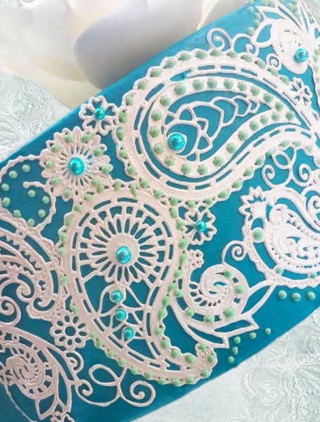 Silicone Mat CakeArt Gold Collection - Paisley Teardrop
