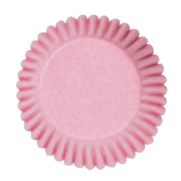 Pink Plain Printed Baking Cases
