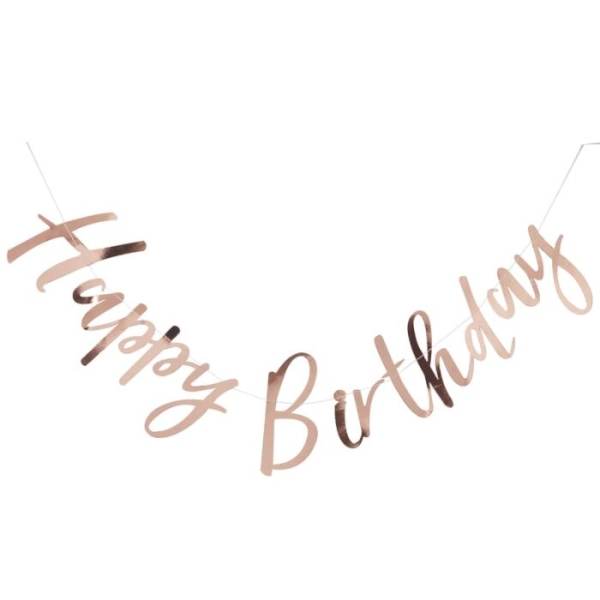 Bunting - Happy Birthday / Rose Gold