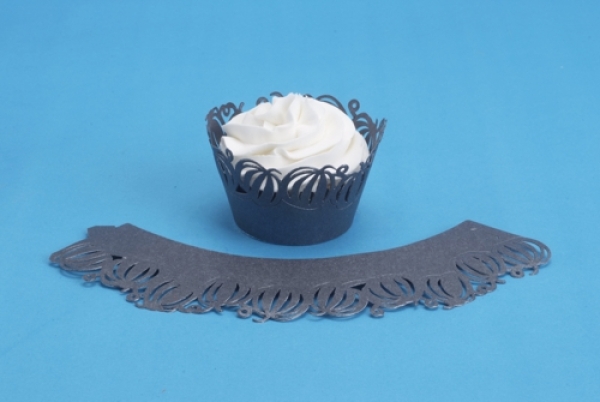 Cupcake Wrappers - Pumpkins Black