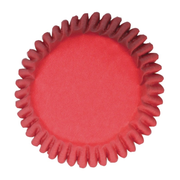 Red Plain Printed Baking Cases