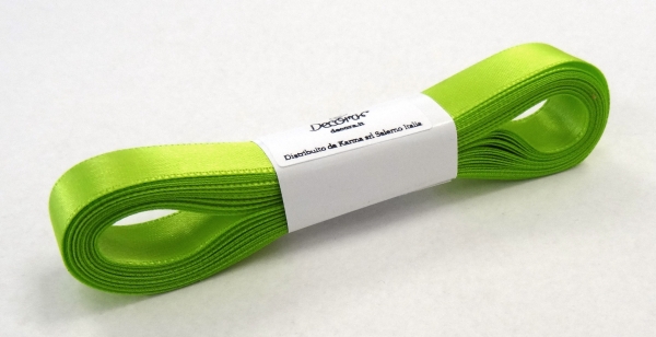 Satin Ribbon Apple Green - 15mm x 5m