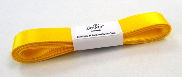 Satin Ribbon Yellow - 15mm x 5m