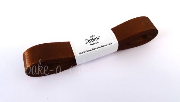 Satin Ribbon Brown - 15mm x 5m
