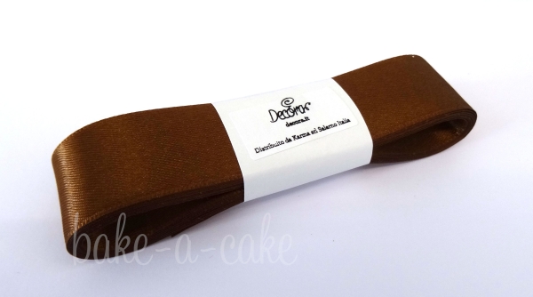 Satin Ribbon Brown - 25mm x 3m