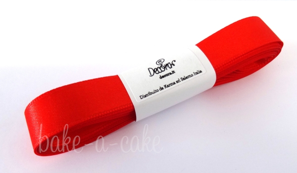 Satin Ribbon Coral - 15mm x 5m