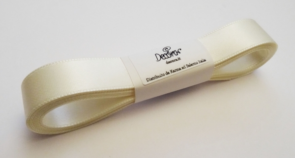 Satin Ribbon Cream - 15mm x 5m