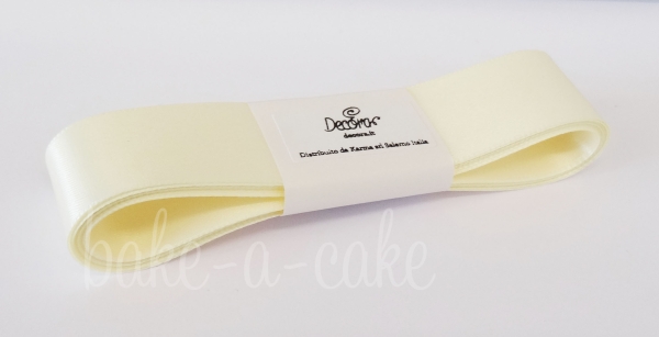 Satin Ribbon Cream - 25mm x 3m