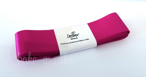 Satin Ribbon Fuchsie - 25mm x 3m