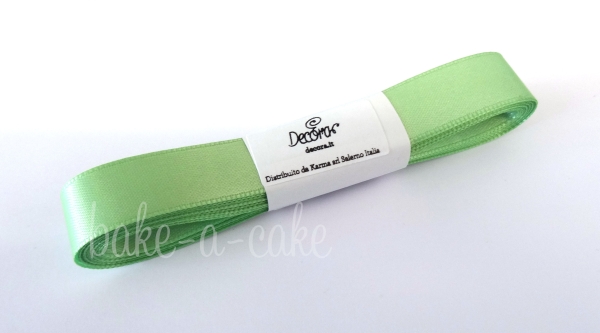 Satin Ribbon Light Green - 15mm x 5m