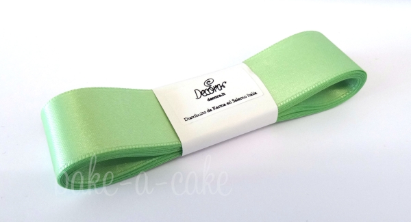 Satin Ribbon Light Green - 25mm x 3m