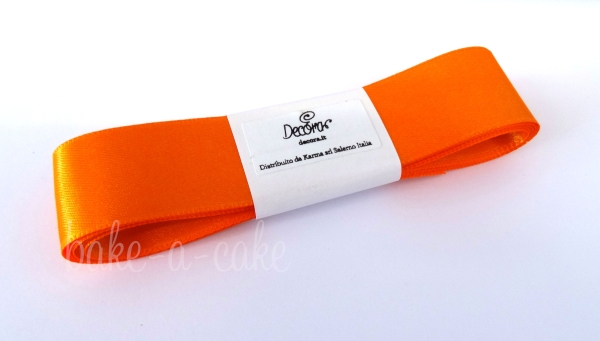 Satin Ribbon Orange - 25mm x 3m