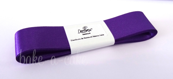 Satin Ribbon Purple - 25mm x 3m