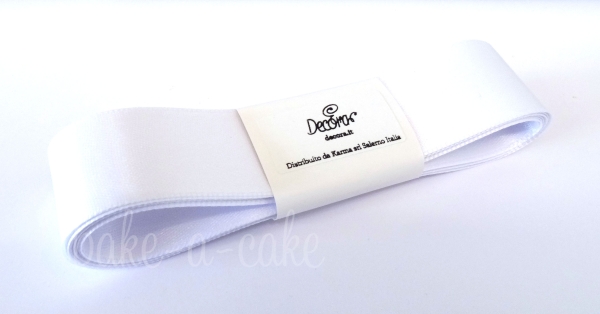 Satin Ribbon White - 25mm x 3m