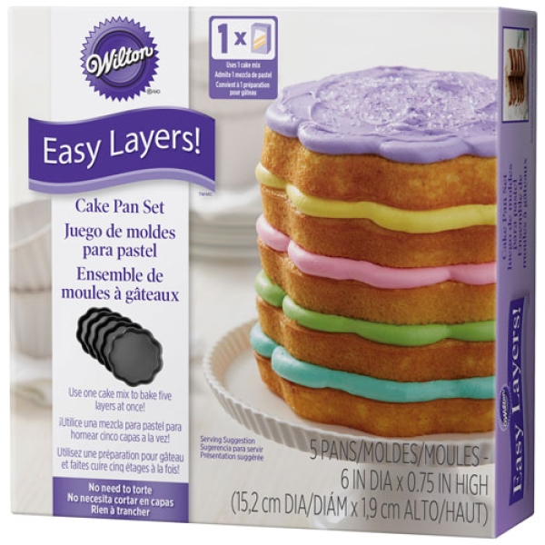Scalloped Cake Pan Easy Layers Set/5