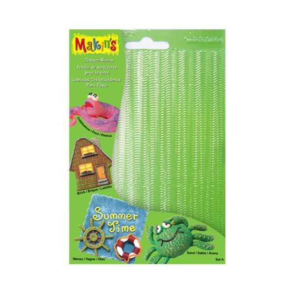 Texture and Embossing Mat Set A - Cobblestone, Brick, Waves, Sand