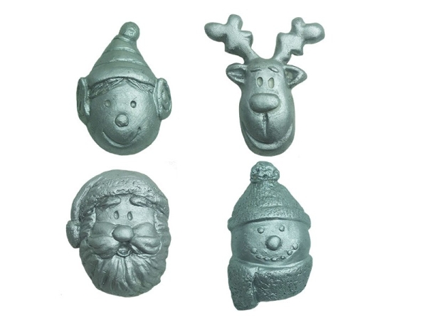 Silicone Mold - Christmas Faces