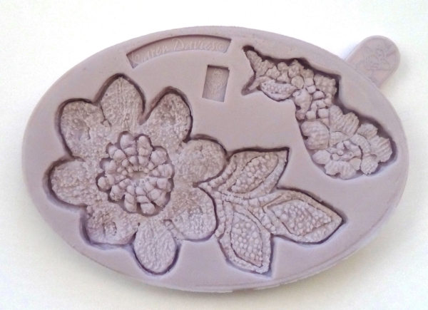 Silicone Mould - 2 Lace Rose pieces