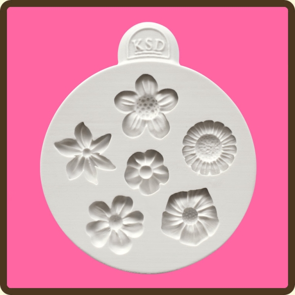 Silicone Mould - 6 Flowers