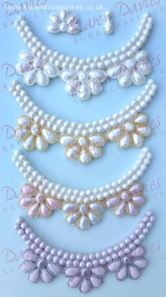 Silikonform - Art Deco Juwelen und Perlen