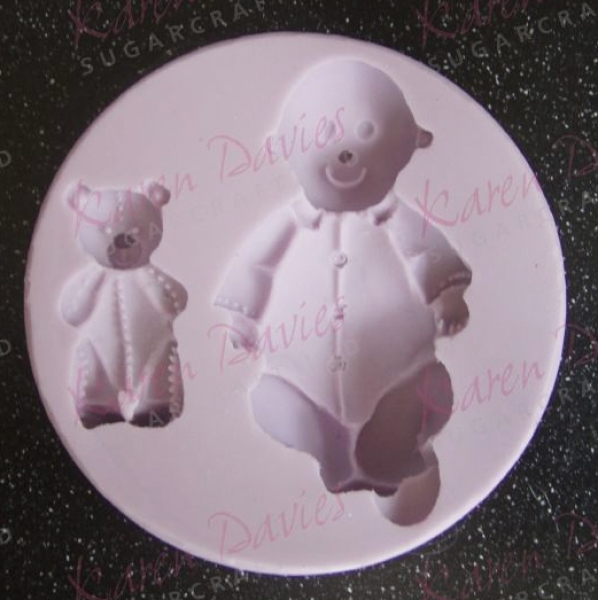 Silicone Mould - Baby and Teddy