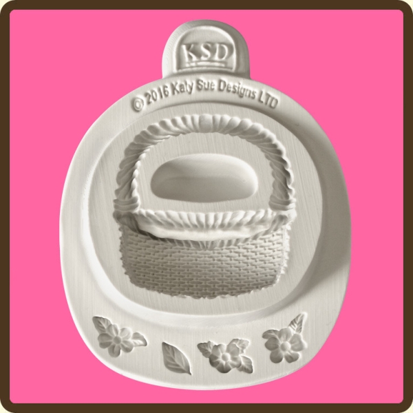 Silicone Mould - Basket & Flowers