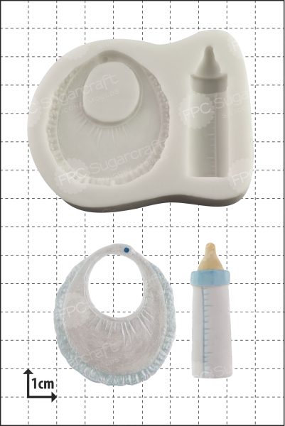 Silicone Mould - Bib and Bottle