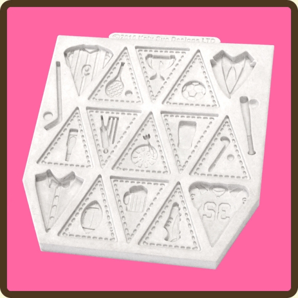 Silicone Mould - Bunting for Boys
