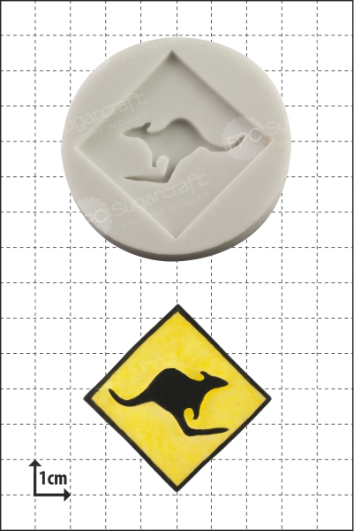 Silicone Mould - Kangaroo Sign