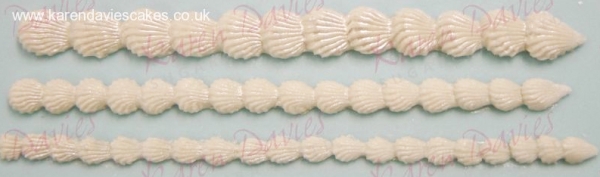 Silicone Mould - Piped Shell Border
