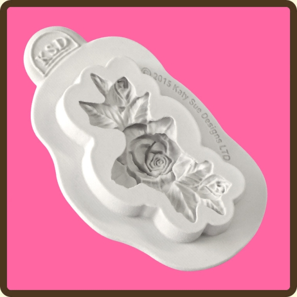 Silicone Mould - Rose, Bud and Leaf Decoration