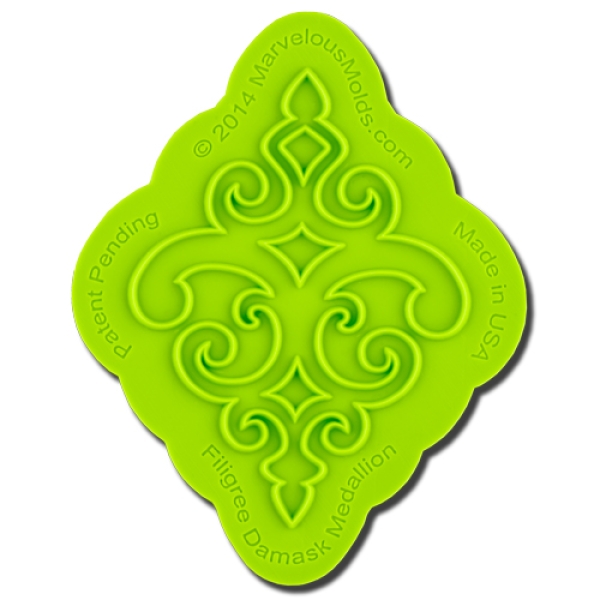 Silicone Onlays - Filigree Damask Medallion