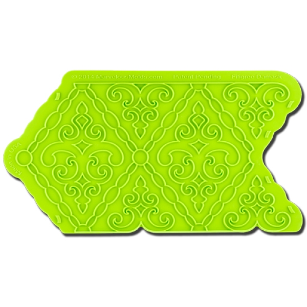 Silicone Onlays - Filigree Damask Pattern