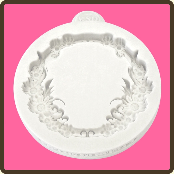 Silicone Mold Miniature Frame Floral Circle