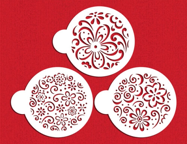 Schablone - Blumen Muster Set