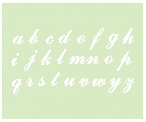 Stencil Lowercase letters / 26 pieces
