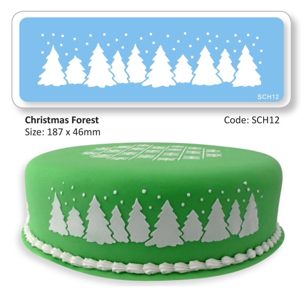 Stencil - Christmas Forest