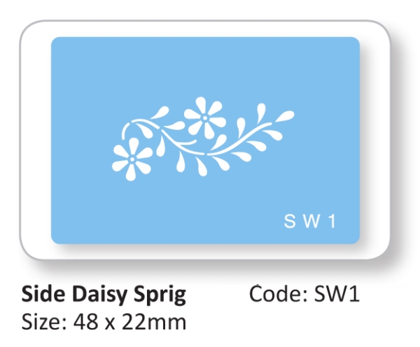 Stencil - Side Daisy Sprig