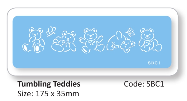 Stencil - Tumbling Teddies