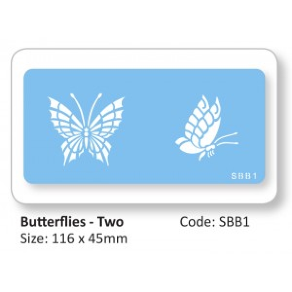 Schablone - zwei Schmetterlinge