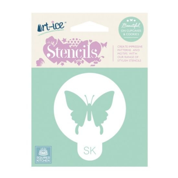 Stencil Round - Butterfly