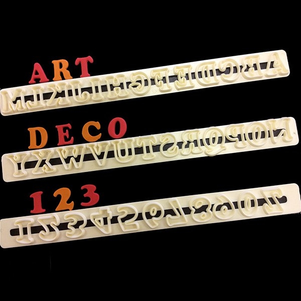 Tappit Cutter - Alphabet and Number Upper Case Art Deco