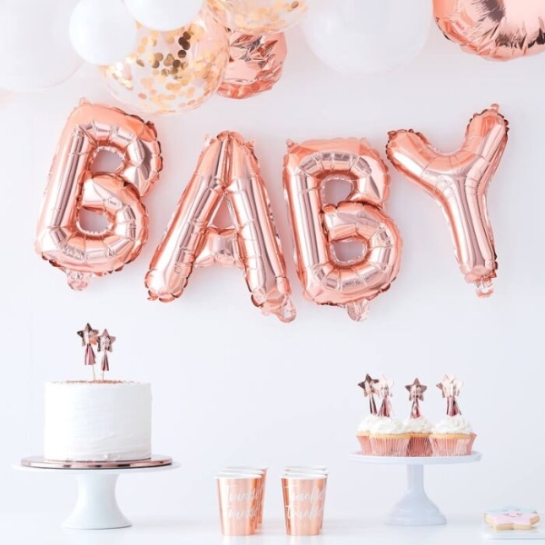 Balloon Bunting - BABY - Rose Gold