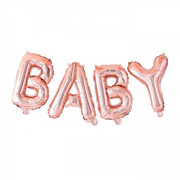 Balloon Bunting - BABY - Rose Gold